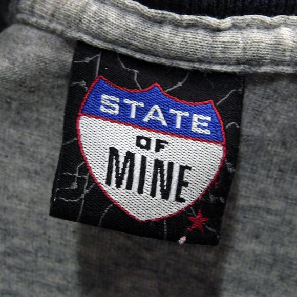 Y2K State Of Mine Texas Map T Shirt Size L All Over Print Map Graphic - Picture 2 of 5